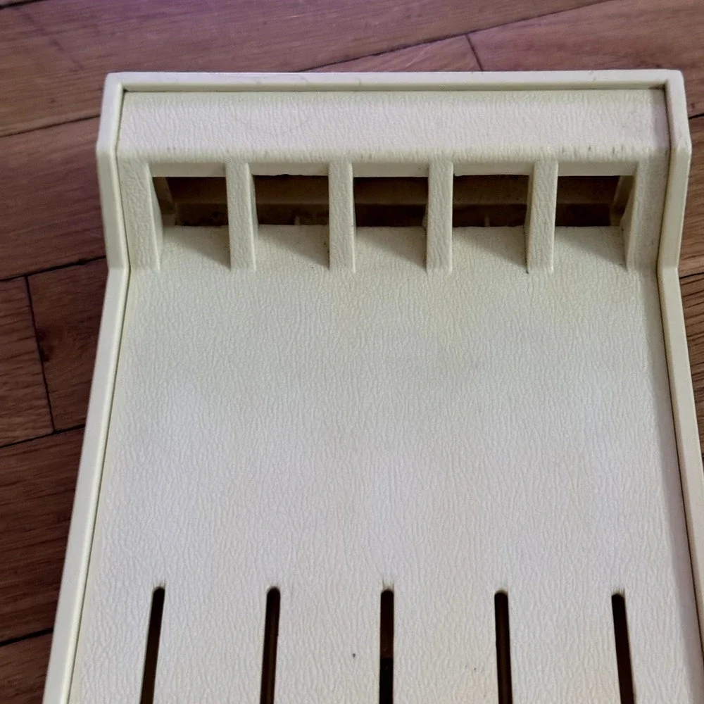 Culco 1742 Cream‎ Knife Block Holder Organizer Wall Mount Made in USA Kitchen